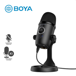 BOYA BY - CM5 / MICROFONO STREAMING PODCAST / 1 MICROFONO / REDUCCION DE RUIDO / USB C