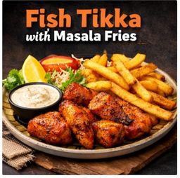 Fish Tikka with Masala Fries (R)
