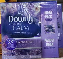 Downy infusion calm mega sheets 130 count