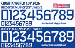 Font Vector Croatia World Cup 2026 kit