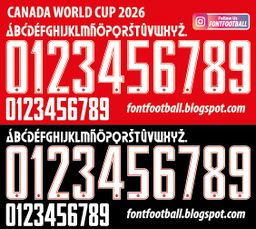 Font Vector Canada World Cup 2026 kit