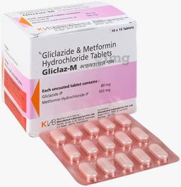 Gliclazide + Metformin Hydrochloride Tablets 500 Mg Tablet