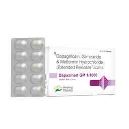 Dapagliflozin + Glimepiride + Metformin (Sr) Tablets 1000 Mg Tablet