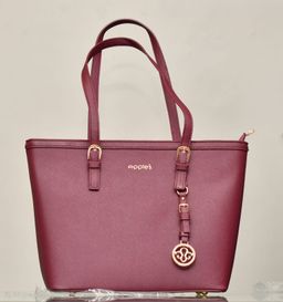 Charm Detail Structured Tote Bag