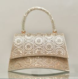 Crystal Top-Handle Evening Bag