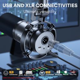 MAONO PD200X / MICROFONO STREAMING PODCAST CON BRAZO ARTICULADO / 1 MICROFONO / REDUCCION DE RUIDO / USB C / XLR / RGB