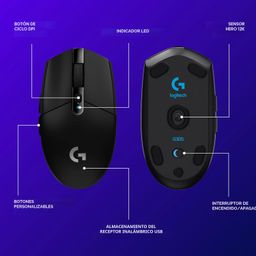 LOGITECH G305 / 12000 DPI / 6 BOTONES / WIRELESS USB / INALAMBRICO