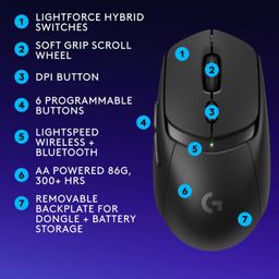 LOGITECH G309 / 25600 DPI / 6 BOTONES / WIRELESS USB / INALAMBRICO