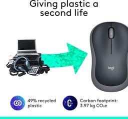 LOGITECH M185 / 1000 DPI / 3 BOTONES / WIRELESS USB / INALAMBRICO