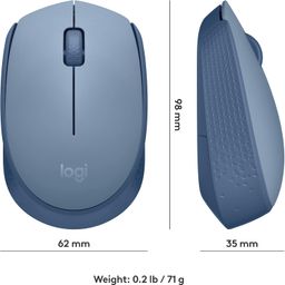 LOGITECH M170 / 1000 DPI / 3 BOTONES / WIRELESS USB / INALAMBRICO / BLUE