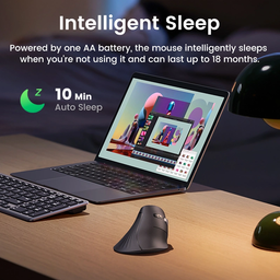 UGREEN MU008 / 4000 DPI / 3 BOTONES / WIRELESS USB / BLUETOOTH / INALAMBRICO / BLACK