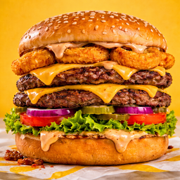 Signature Smass Onion Ringer Burger