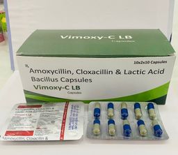 Amoxycillin + Cloxacillin + Lactic Acid Bacillus 100 Million Spores Capsules 250 Mg Capsule