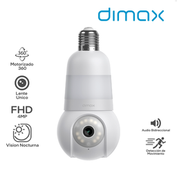 DIMAX G120 TIPO FOCO / RESOLUCION FHD 4MP / MOTORIZADA 360 / WIFI / INTERIOR
