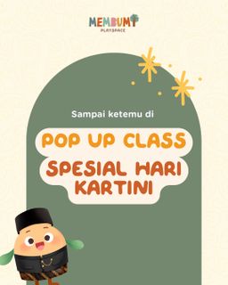 ✨📢POP UP CLASS – Kartini Pop Up👵✨