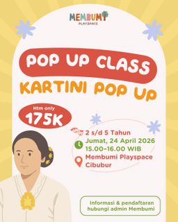 ✨📢POP UP CLASS – Kartini Pop Up👵✨