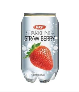 OKF משקה מוגז בטעם תות 350 מ"ל.