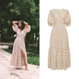 Daughters of India, Zuri Wrap Dress ~ Peony (S)