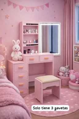 ✨ Vanity moderno con espejo de luz LED 