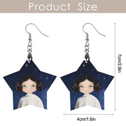 PORTRAIT OF LULU AMONG THE STARS – STAR DROP EARRINGS