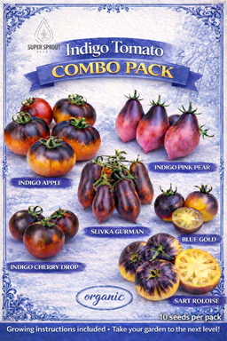 Indigo tomato combo pack x 6 packs 10 seeds.