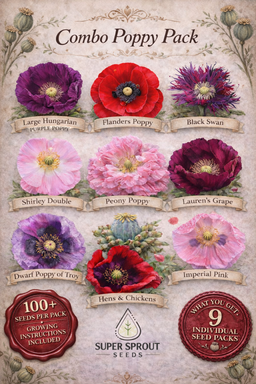 Combo poppy pack x 9 packs