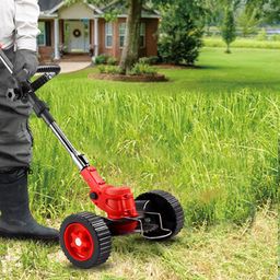 Débroussailleuse avec batterie de 2000 mAh, 650 W, débroussailleuse sans fil, coupe-bordure avec roue coulissante, coupe-bordure avec tête de tondeuse à gazon, spécialement conçue pour les surfaces.