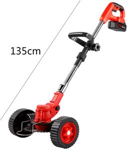 Débroussailleuse avec batterie de 2000 mAh, 650 W, débroussailleuse sans fil, coupe-bordure avec roue coulissante, coupe-bordure avec tête de tondeuse à gazon, spécialement conçue pour les surfaces.