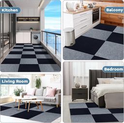 Alfombra Autoadhesivas 60 x 60cm Gris Claro 