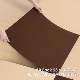 Alfombra Autoadhesivas 60 x 60cm Marrón 