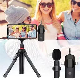 Microphone Sans Fil 3 en 1 pour iPhone, iPad, Android, Caméra, Microphone