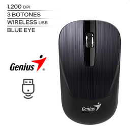 GENIUS NX 7015 / 1200 DPI / 3 BOTONES / WIRELESS USB / INALAMBRICO / BLACK