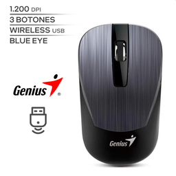 GENIUS NX 7015 / 1200 DPI / 3 BOTONES / WIRELESS USB / INALAMBRICO / SILVER