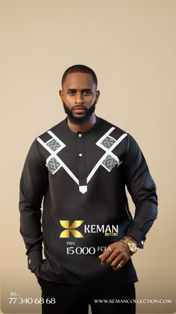 Chemise Africaine Noire