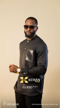 Chemise Africaine Noire