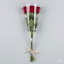 3pcs Red Roses 