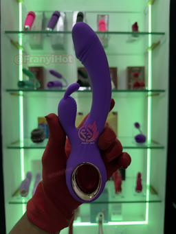 Vibrador doble acción con estimulación de clitoris 
