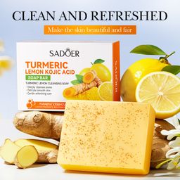 SADOER Turmeric Kojic Acid Lemon Skin Bar Soap 100g