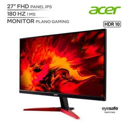 ACER KG271 M3BIIP / 27.0¨ FHD / MONITOR GAMER PLANO / PANEL IPS / EYE SAFE / FRECUENCIA 180HZ