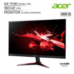ACER VG240Y M3BIIP / 24.0¨ FHD / MONITOR GAMER PLANO / PANEL IPS / EYE SAFE / FRECUENCIA 180HZ