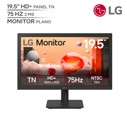 LG 20U401A / 19.5¨ HD+ / MONITOR PLANO / PANEL TN / FRECUENCIA 75HZ