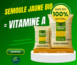 Semoule de Maïs Bio Jaune 25kg – Tropikca (20 kg & 10 kg) (Copy)