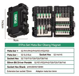 ISKU 31pcs mata Obeng