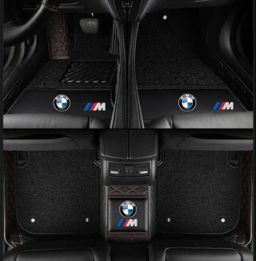 TAPIS 9D LUXURY-bmw  (noir/rouge)+ moquit noir