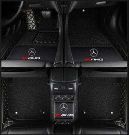 TAPIS 9D LUXURY-mercedes  (noir/gris)+ mokitte noir