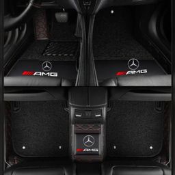 TAPIS 9D LUXURY-mercedes  (noir/rouge)+ mokitte noir 