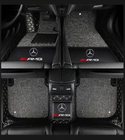 TAPIS 9D LUXURY-mercedes  (noir/gris)+ mokitte gris