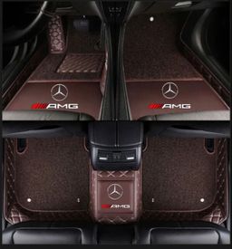 TAPIS 9D LUXURY-mercedes  (marron/Beige)+ mokitte marron