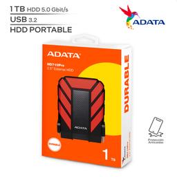 ADATA HD710 PRO / CAPACIDAD 1 TB / USB 3.2 GEN2 / HDD / ANTIGOLPES