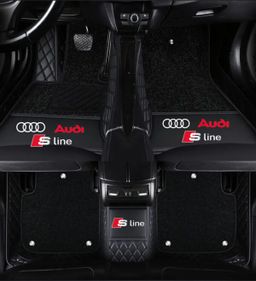 TAPIS 9D LUXURY-AUDI  (NOIR/NOIR)+ mokitte NOIR 